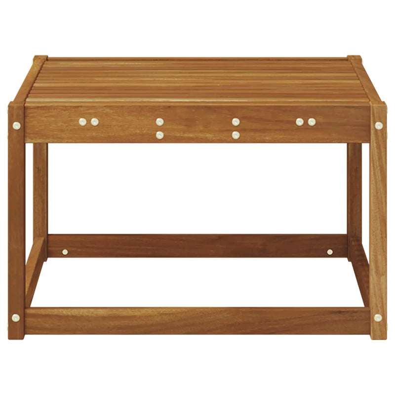 Outdoor Table Solid Acacia Wood Natural 59 x 59 x 37 cm
