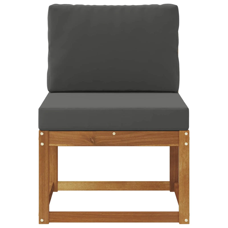 Outdoor Middle Sofa Solid Acacia Wood Natural