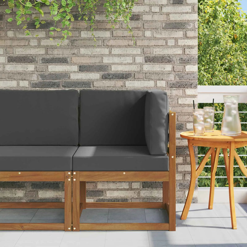 Outdoor Corner Sofa Solid Acacia Wood