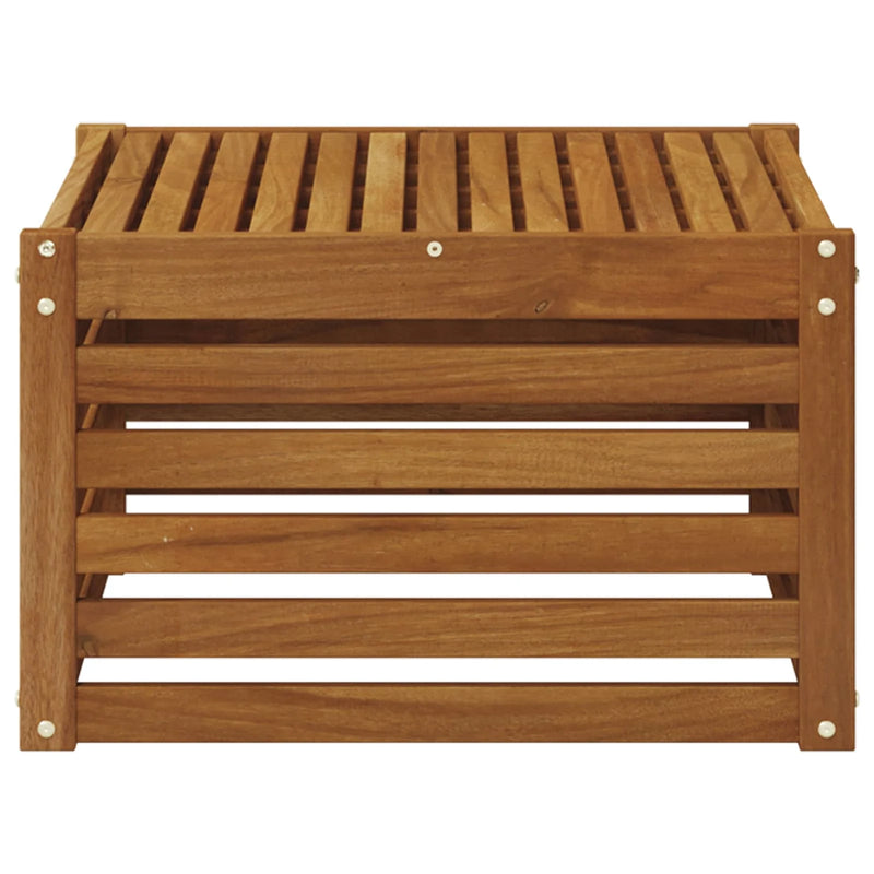 Outdoor Table Solid Acacia Wood Natural 59 x 59 x 37 cm