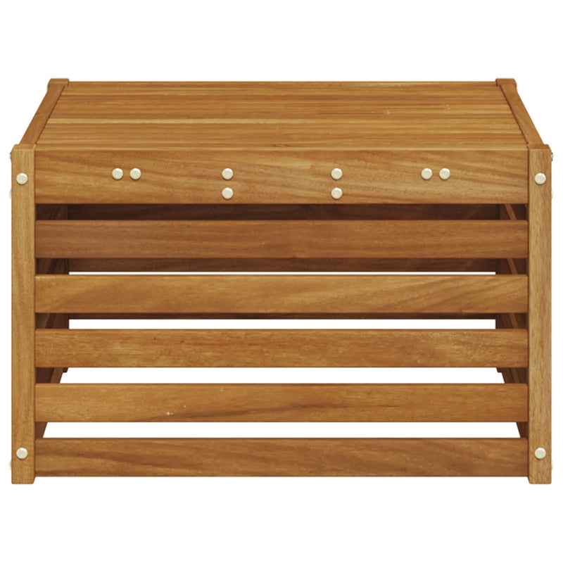 Outdoor Table Solid Acacia Wood Natural 59 x 59 x 37 cm