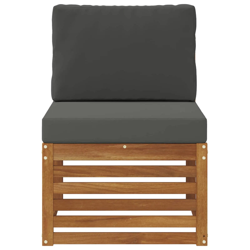 Outdoor Middle Sofa Solid Acacia Wood Natural