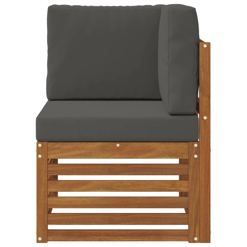 Outdoor Corner Sofa Solid Acacia Wood Natural