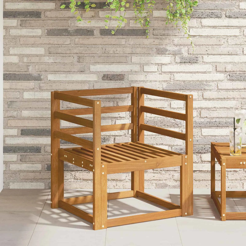 Armrest 2 pcs Natural 59 x 4 x 73 cm Solid Acacia Wood