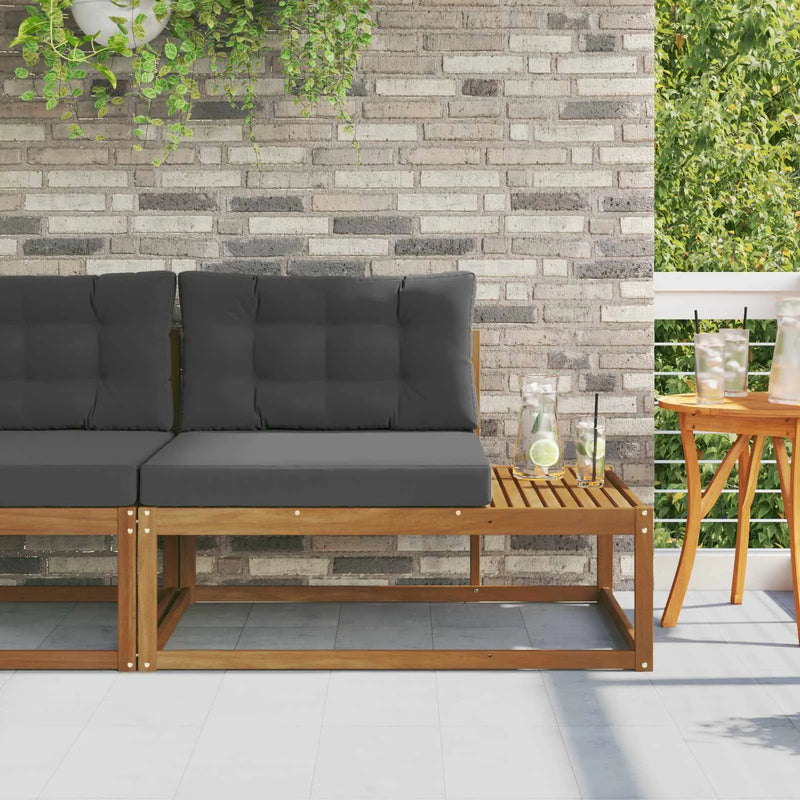 Outdoor End sofa with Cushion Natural 115 x 83 x 73 cm