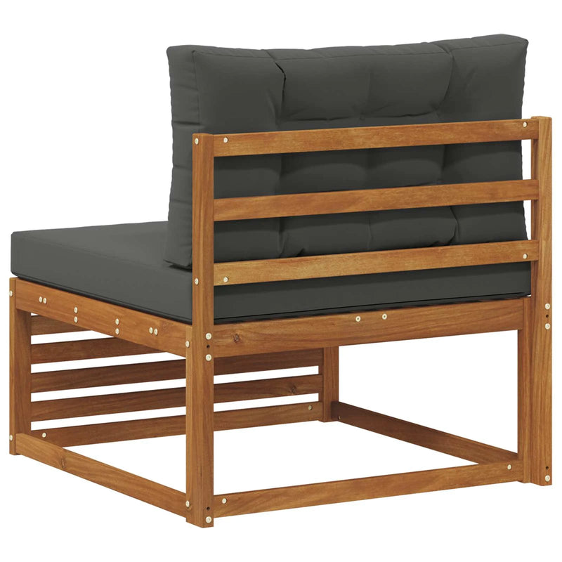Outdoor Middle sofa Solid Acacia Wood Natural
