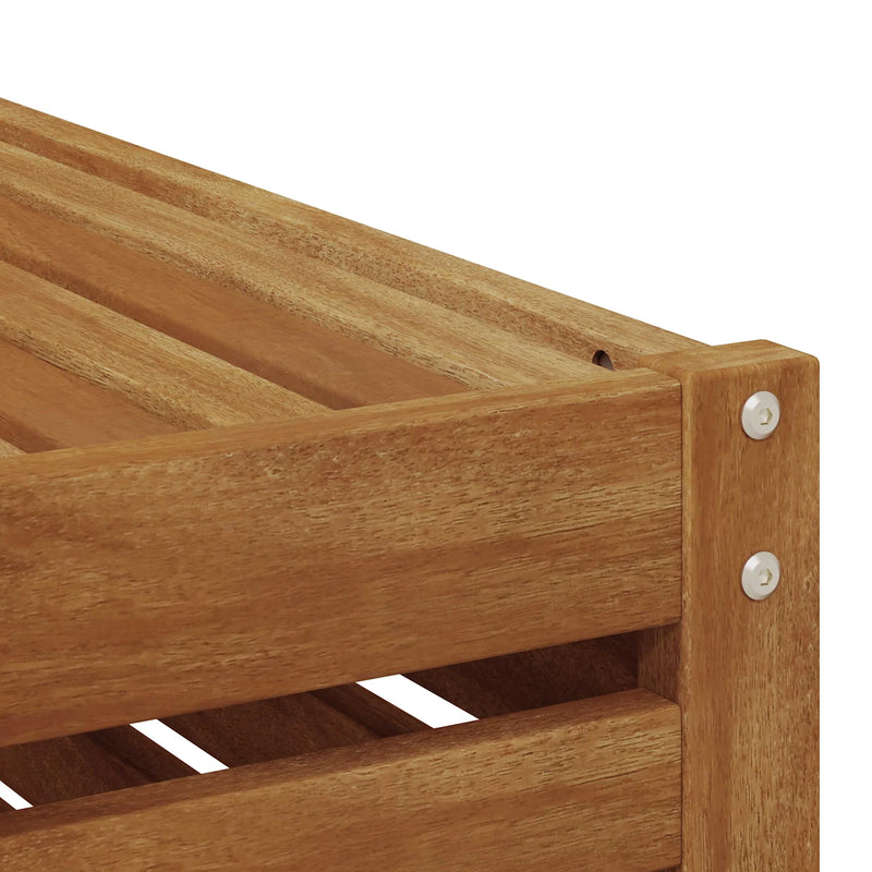 Outdoor End sofa Natural 115 x 83 x 73 cm Solid Acacia Wood