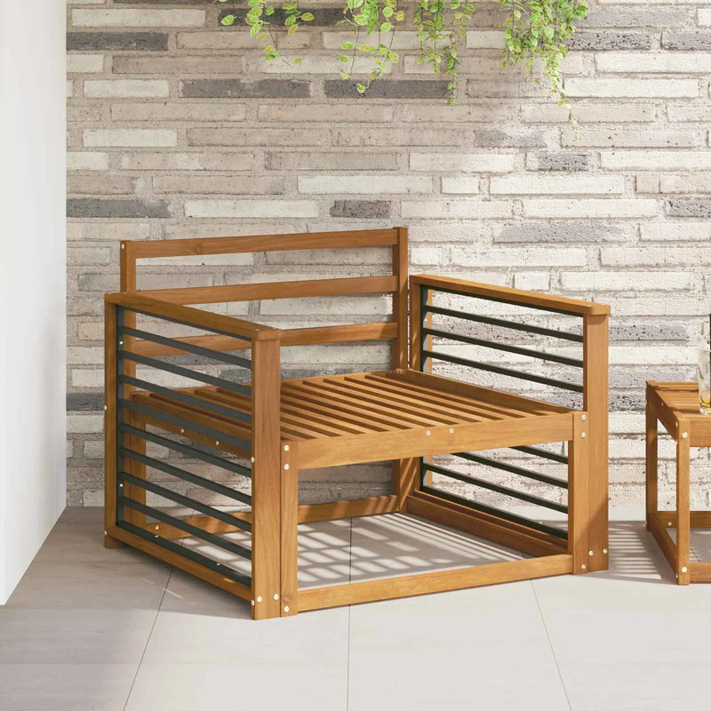 Armrest 2 pcs Natural 80 x 6 x 61 cm Solid Acacia Wood