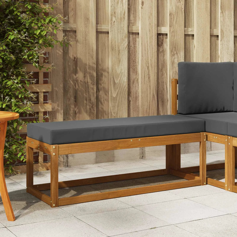 Outdoor Stoolbench Natural and Anthracite 115 x 43 x 45 cm