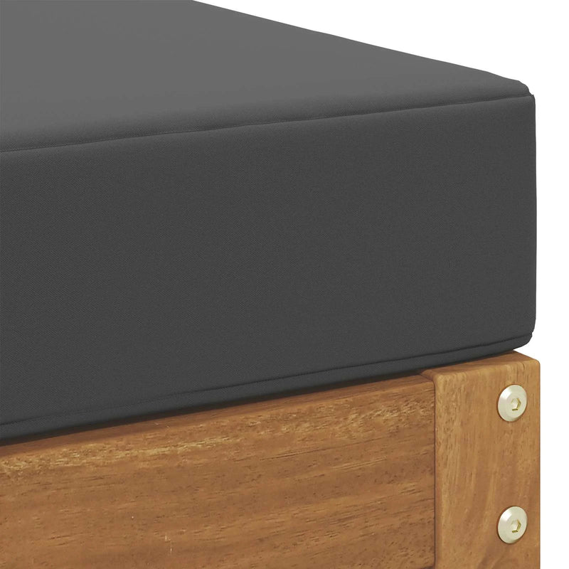 Stool Bench Natural and Anthracite 115 x 43 x 37 cm