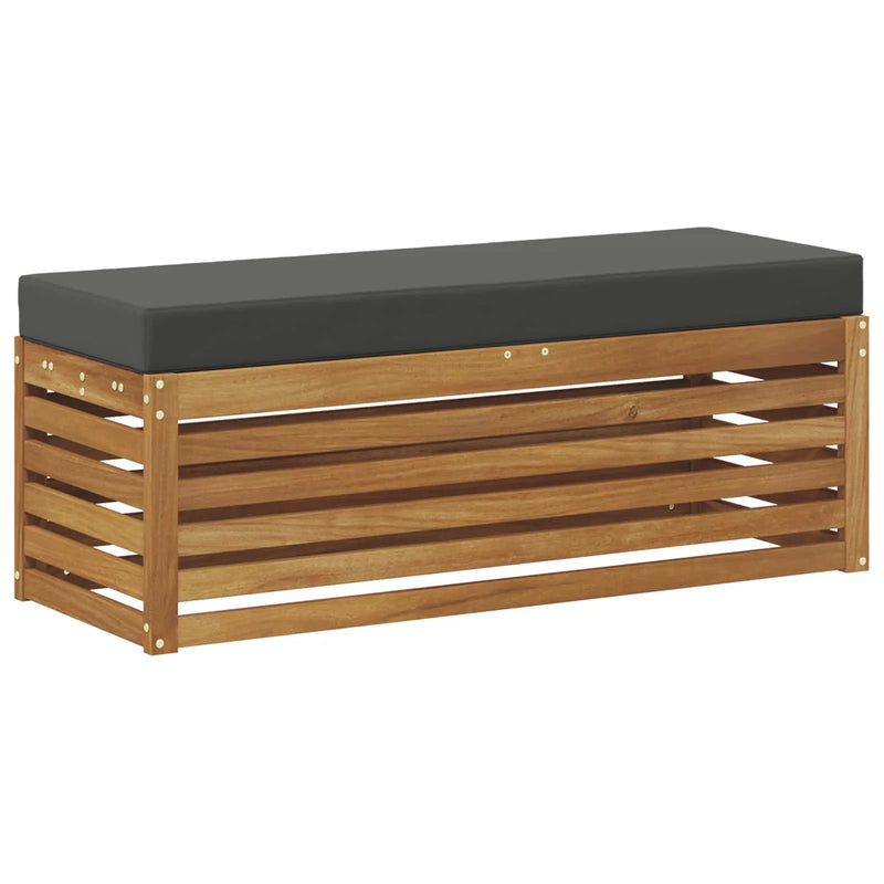 Stool Bench Natural and Anthracite 115 x 43 x 37 cm