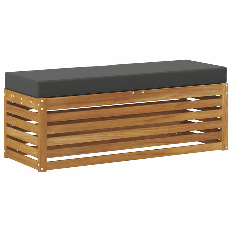 Stool Bench Natural and Anthracite 115 x 43 x 37 cm