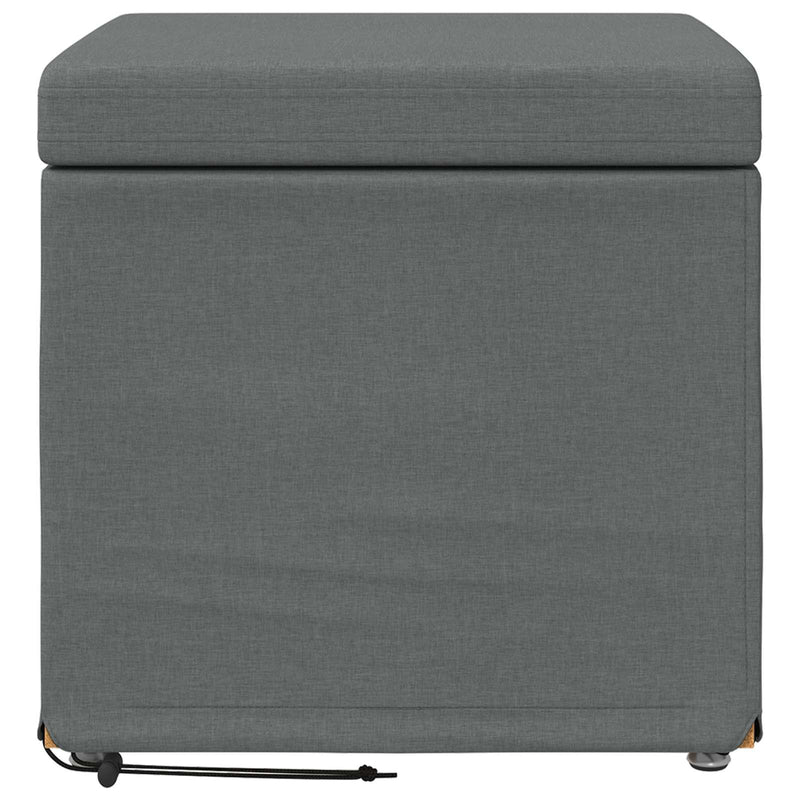Stool Dark Grey 41 x 41 x 40 cm Fabric and Engineered Wood