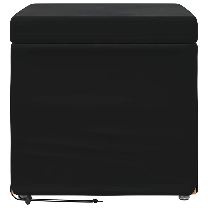 Stool Black 41 x 41 x 40 cm Velvet and Engineered Wood