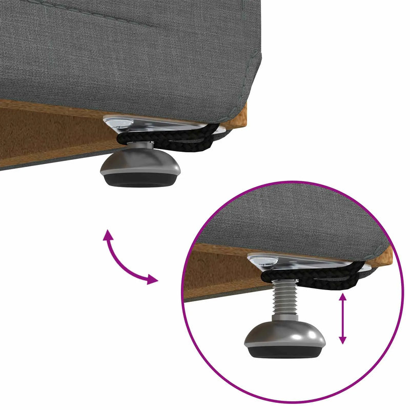 Stool Dark Grey 101 x 41 x 40 cm Fabric and Engineered Wood