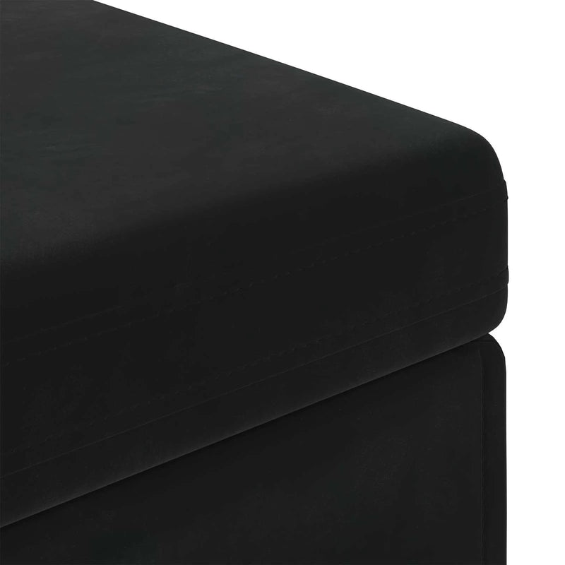 Stool Black 101 x 41 x 40 cm Velvet and Engineered Wood
