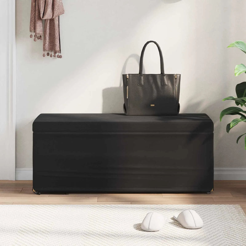Stool Black 101 x 41 x 40 cm Velvet and Engineered Wood