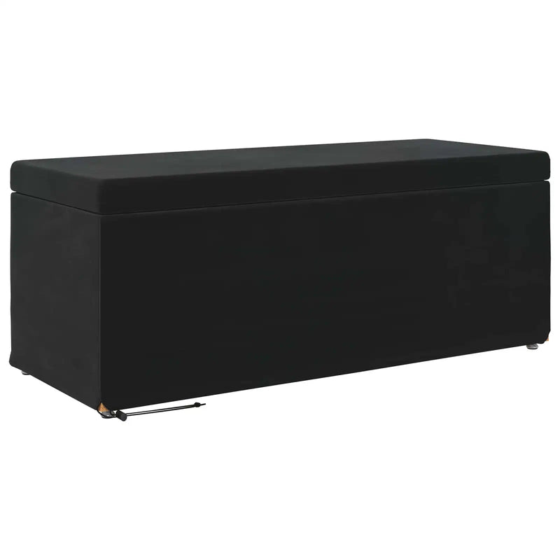 Stool Black 101 x 41 x 40 cm Velvet and Engineered Wood
