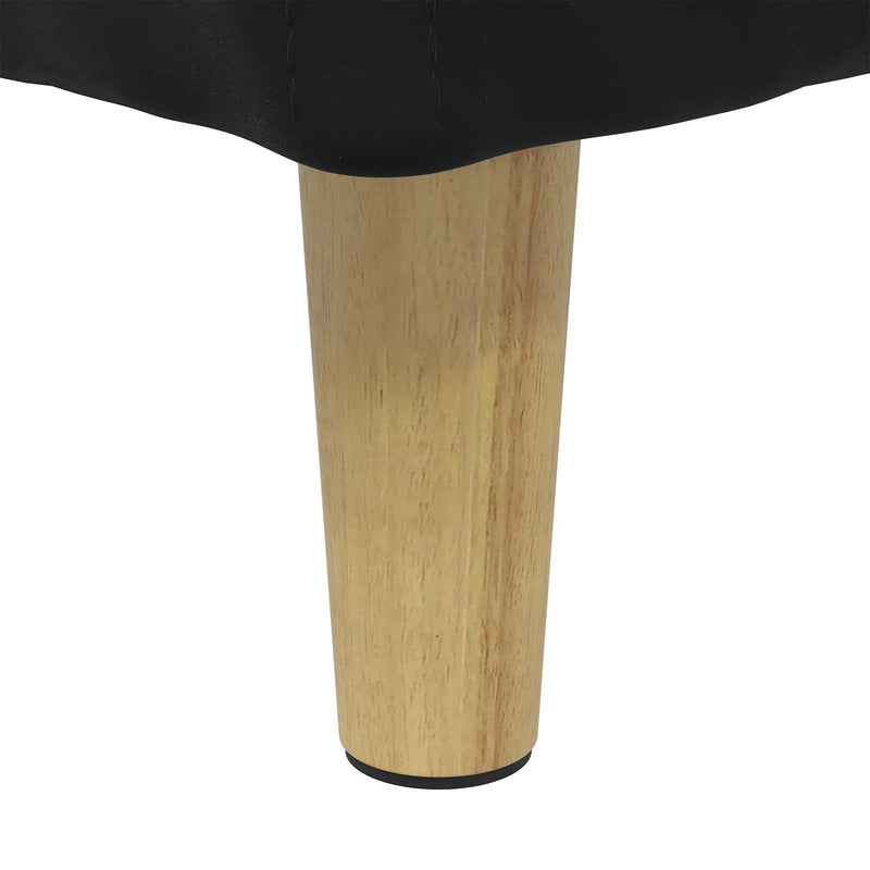 Storage Ottoman with Cushion Black 40 x 40 x 45 cm Velvet