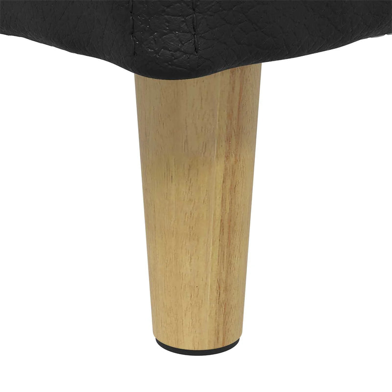 Storage Ottoman with Cushion Black 40 x 40 x 45 cm Faux leather