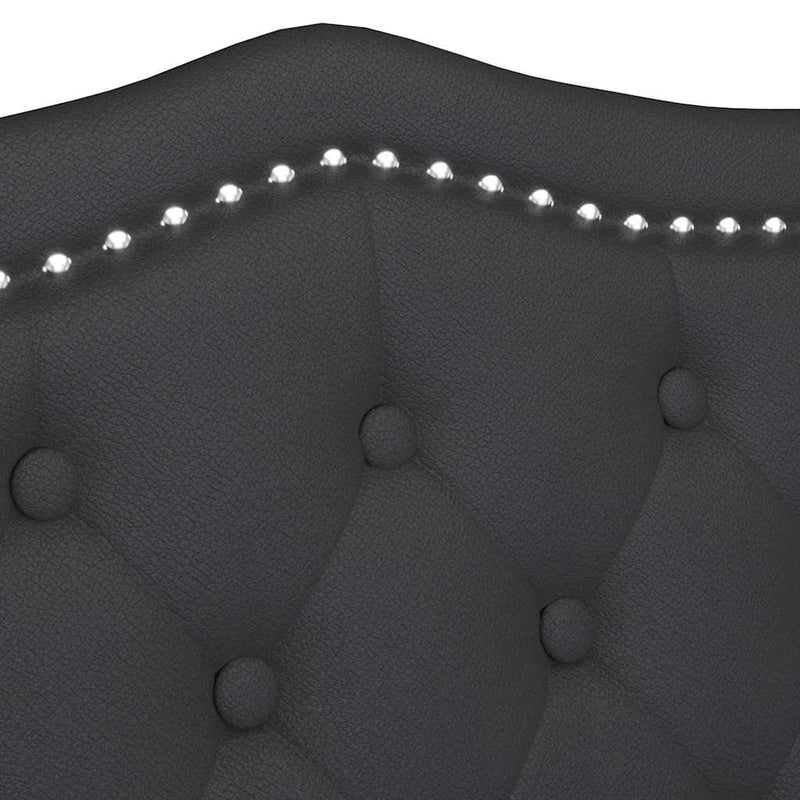 vidaXL Chesterfield Bench Black 120.5 x 65 x 75 cm Faux Leather