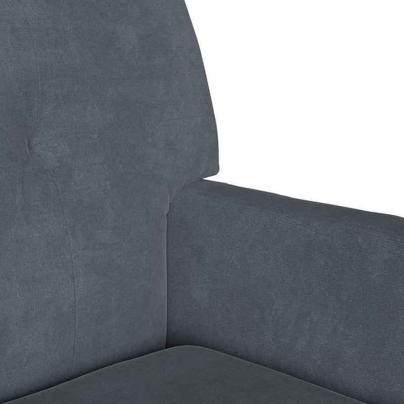 vidaXL Chesterfield Bench Dark Grey 112 x 65.5 x 75 cm Velvet