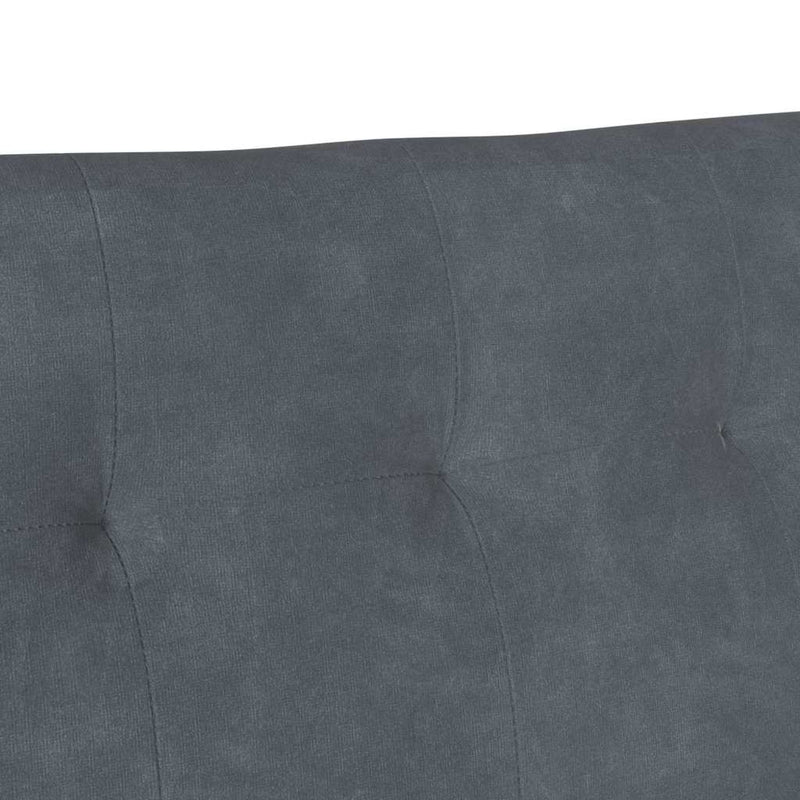 vidaXL Chesterfield Bench Dark Grey 112 x 65.5 x 75 cm Velvet