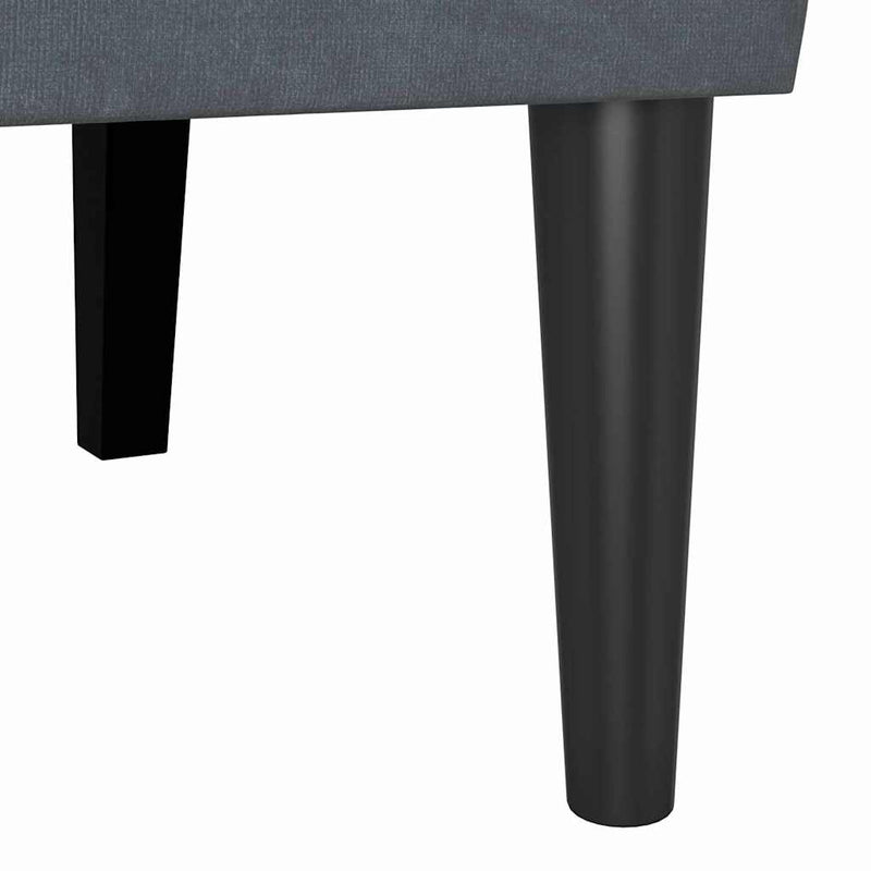 vidaXL Chesterfield Bench Dark Grey 112 x 65.5 x 75 cm Velvet