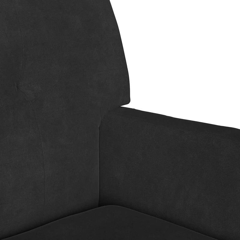 vidaXL Chesterfield Bench Black 112 x 65.5 x 75 cm Velvet