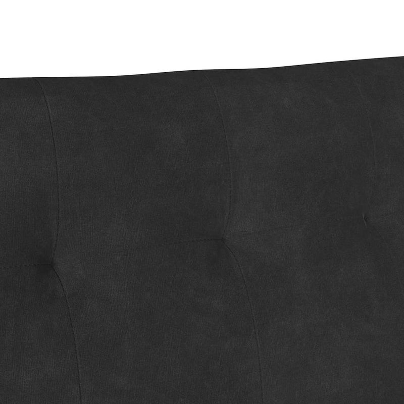vidaXL Chesterfield Bench Black 112 x 65.5 x 75 cm Velvet