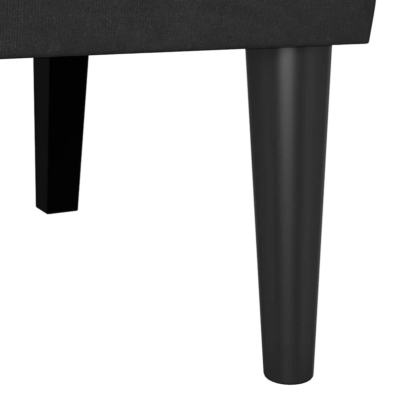 vidaXL Chesterfield Bench Black 112 x 65.5 x 75 cm Velvet