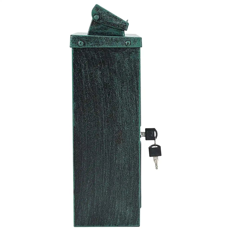 Wall Mounted Mailbox Green 29 x 13 x 41 cm Cast Aluminum