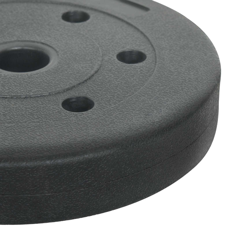 vidaXL Weight Plates 4 pcs Black Ø 21.5 x 3.8 cm Cement and Iron Sand
