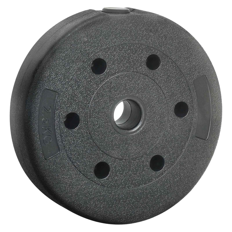 vidaXL Weight Plates 4 pcs Black Ø 21.5 x 3.8 cm Cement and Iron Sand