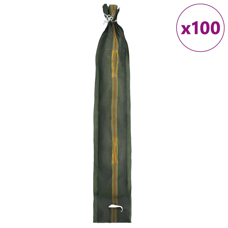Sandbags 100 pcs Dark Green 100 x 25 cm HDPE