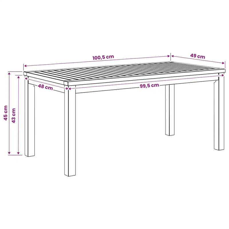 Coffee Table Natural 50 x 100.5 x 45 cm Solid Acacia Wood
