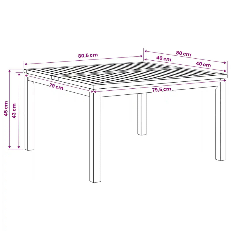 Coffee Table Natural 80 x 80.5 x 45 cm Solid Acacia Wood