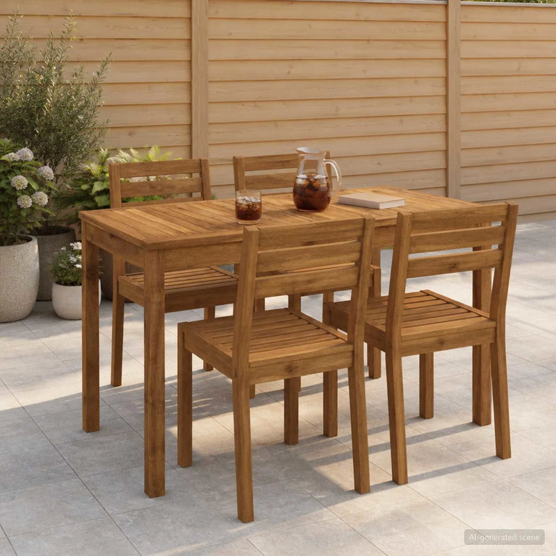 Garden Dinner Table Natural 108.5 x 55 x 75 cm