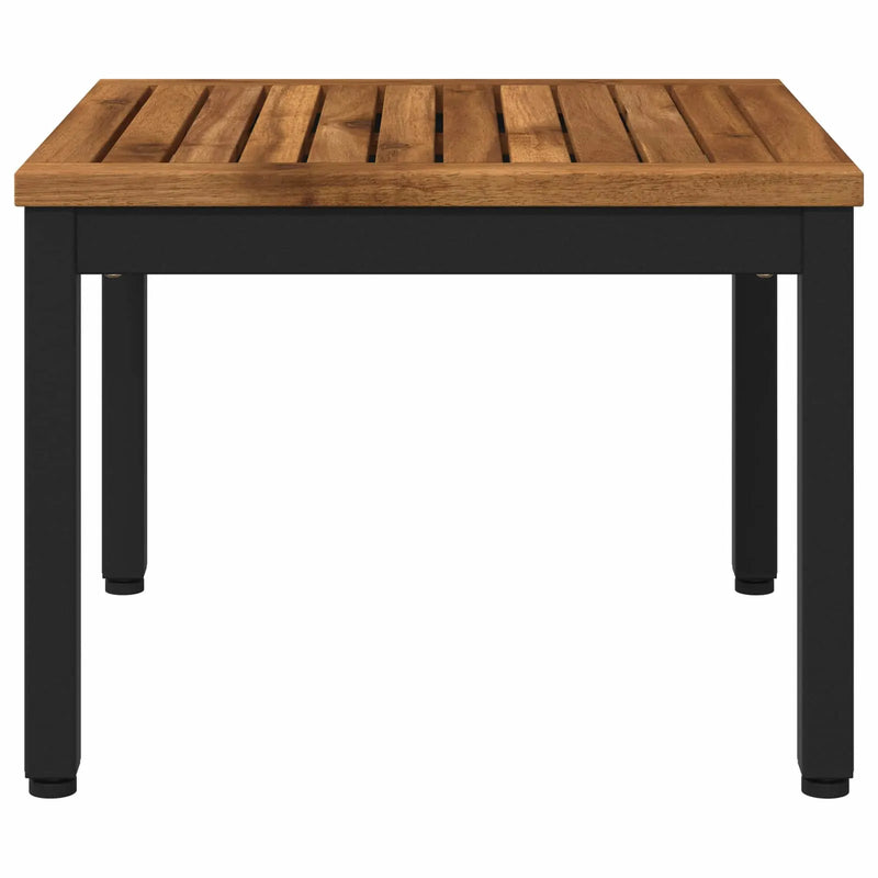 Coffee Table Natural and Black 50 x 48.5 x 36 cm