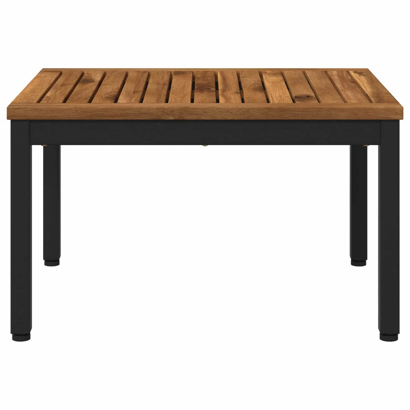 Coffee Table Natural and Black 50 x 60.5 x 36 cm