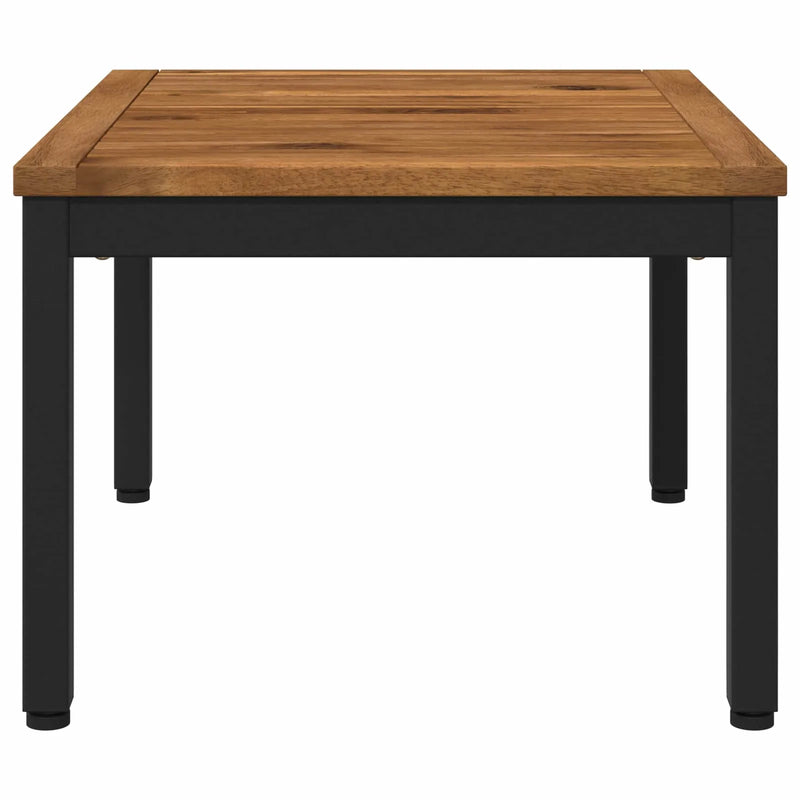 Coffee Table Natural and Black 50 x 60.5 x 36 cm