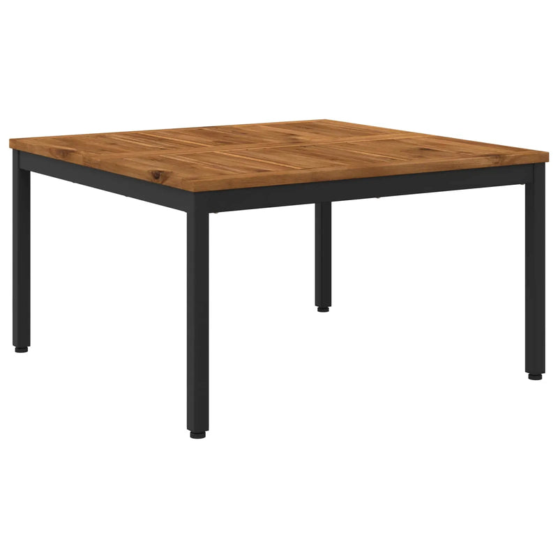 Coffee Table Natural and Black 80 x 80.5 x 45 cm