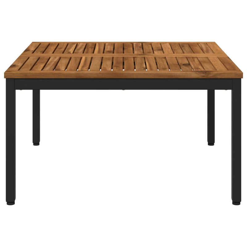 Coffee Table Natural and Black 80 x 80.5 x 45 cm