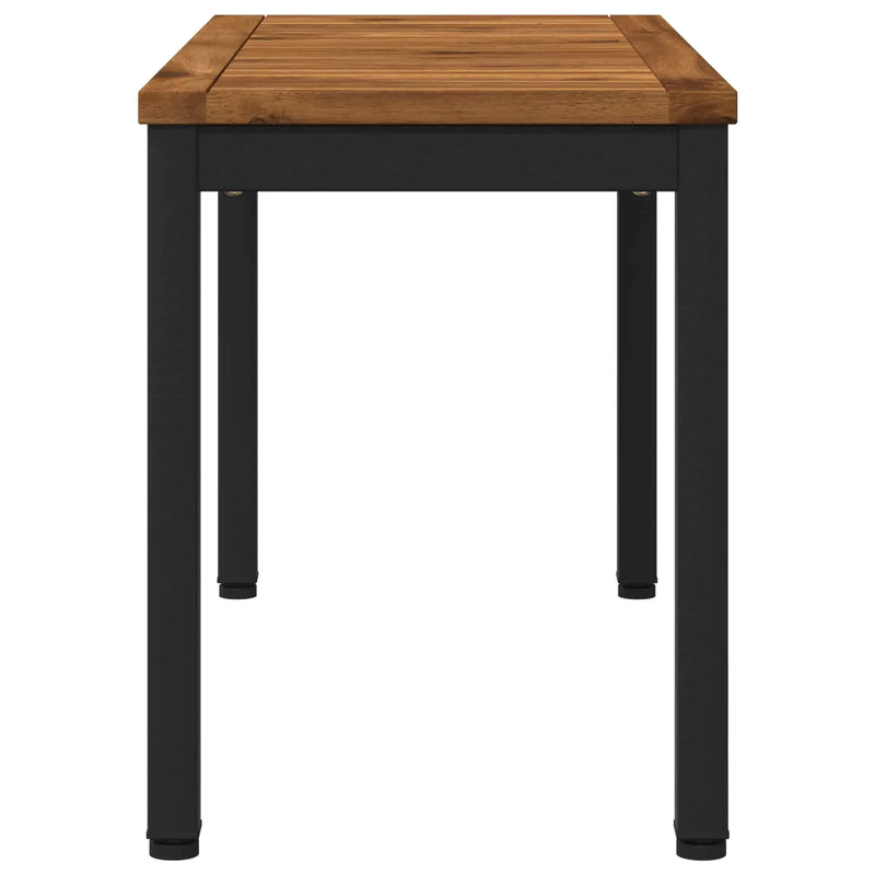 Garden Bench 80.5 x 35 x 45 cm Solid Acacia Wood Rectangular