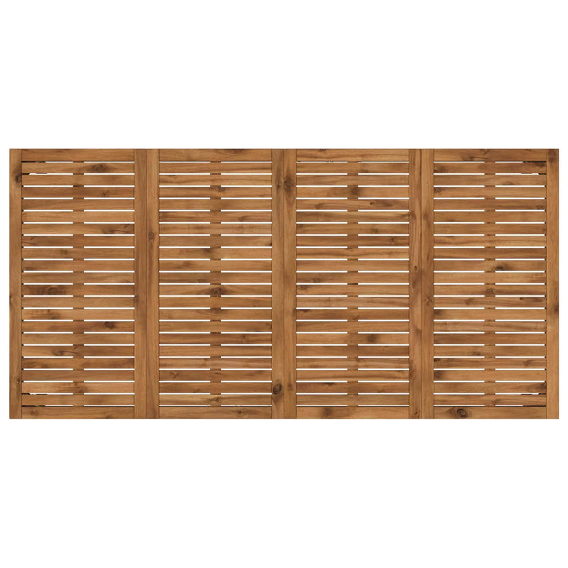 Garden Dinner Table Natural and Black 180 x 88.5 x 75 cm