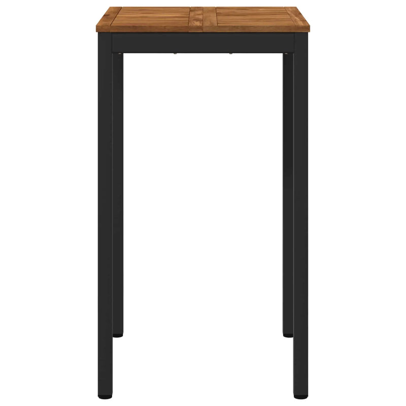 Garden Bar Table Natural and Black 60 x 60.5 x 105 cm