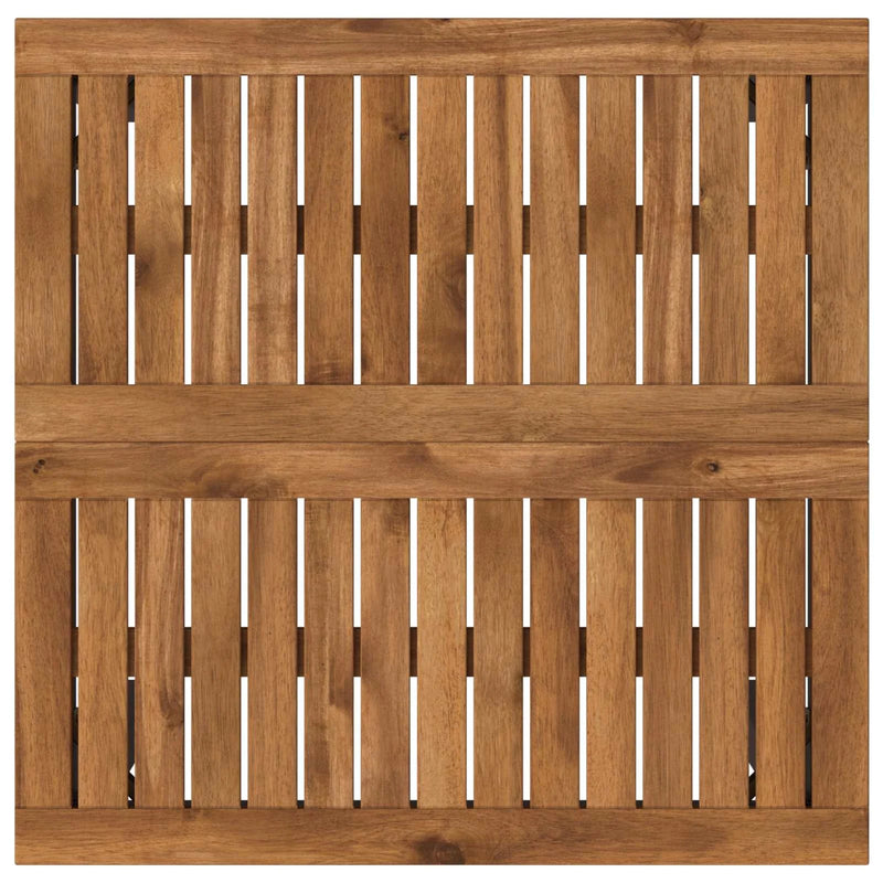 Garden Bar Table Natural and Black 60 x 60.5 x 105 cm