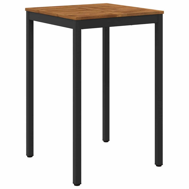 Garden Bar Table Natural and Black 70 x 68.5 x 105 cm