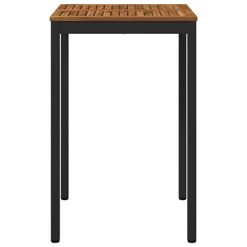 Garden Bar Table Natural and Black 70 x 68.5 x 105 cm