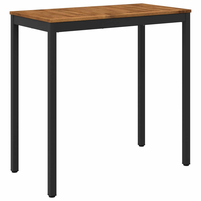 Garden Bar Table Natural and Black 108.5 x 55 x 105 cm
